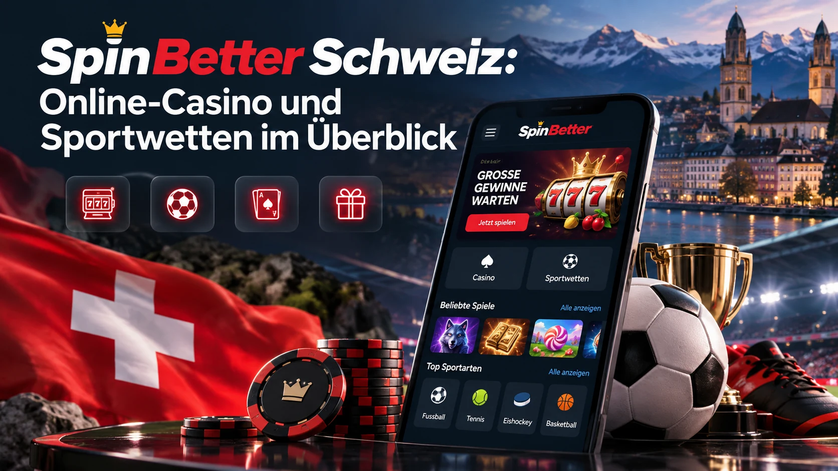 SpinBetter Schweiz: Online-Casino und Sportwetten im Überblick